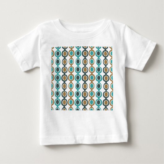 T-shirt Pour Bébé Chaîne moderne du milieu du siècle plus sombre (Devant)