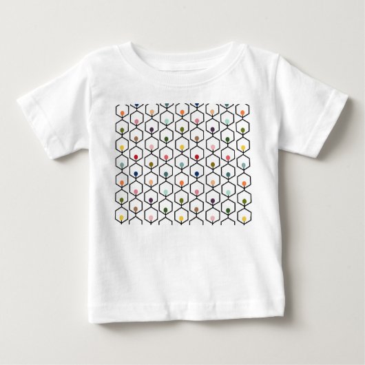 T-shirt Pour Bébé Chaînes Hexagon (Devant)