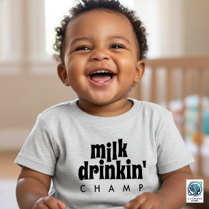 T-shirt Pour Bébé Champ de boisson lactée drôle