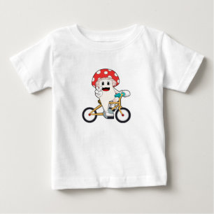 T-shirt Pour Bébé Champignon avec Bicyclette.PNG