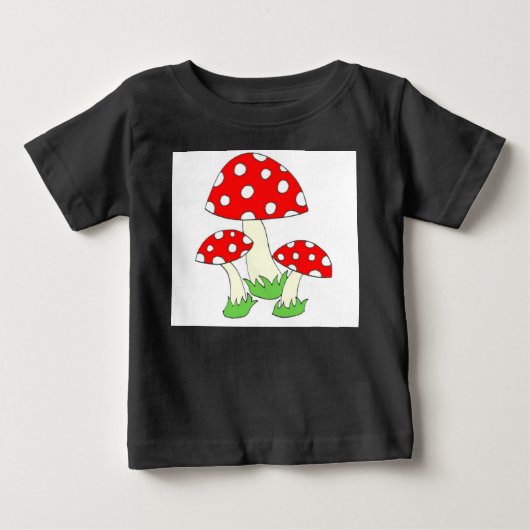 T-shirt Pour Bébé Champignons Polka Dot (Devant)
