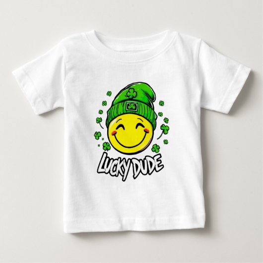 T-shirt Pour Bébé Chanceux mec visage souriant St Patrick (Devant)