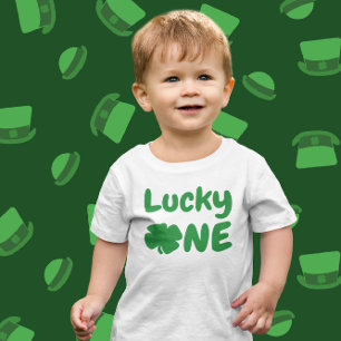 T-shirt Pour Bébé Chanceux pour la Saint-Patrick 1er anniversaire