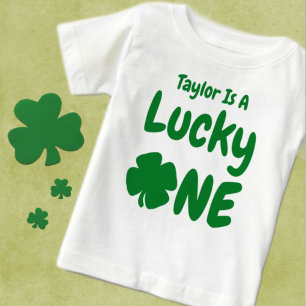 T-shirt Pour Bébé Chanceux pour la Saint-Patrick 1er anniversaire
