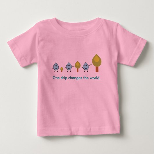T-shirt Pour Bébé Changer le monde - LONGSLEEVE CREEPER (Devant)