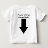 T-shirt Pour Bébé Changer Quotidien De Baisse - Juste De Ravage! ;) (Dos)