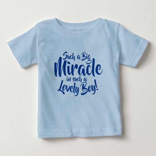 T-shirt Pour Bébé Changer un texte si grand miracle dans un garçon a (Devant)