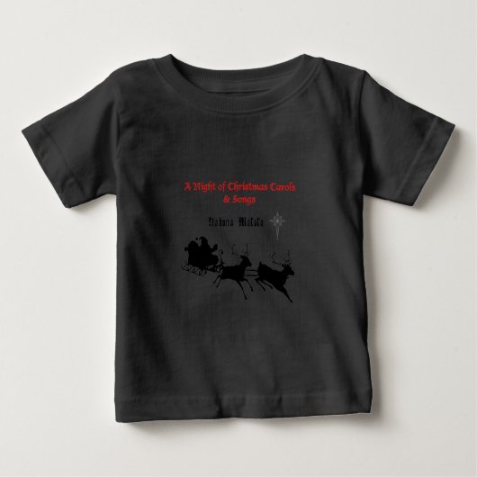 T-shirt Pour Bébé Chanter le long de Noël - Carols & Festive Joy (Devant)