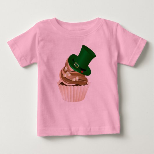 T-shirt Pour Bébé Chapeau de la Saint-Patrick Cupcake (Devant)
