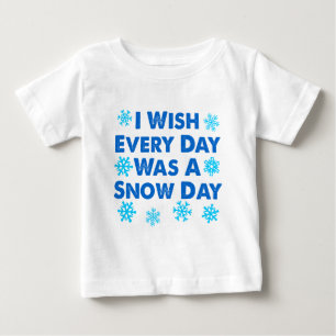 T-shirt Pour Bébé Chaque Jour De Neige