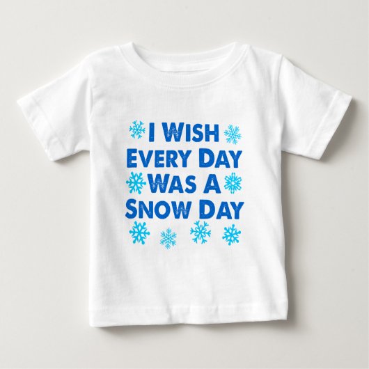 T-shirt Pour Bébé Chaque Jour De Neige (Devant)