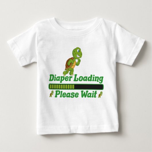 T-shirt Pour Bébé Chargement De La Baisse S'Il Vous Plaît Attendre.  (Devant)