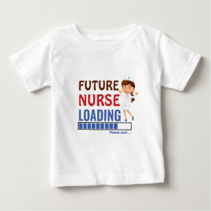 T-shirt Pour Bébé Chargement futur de l'infirmière Fête de premier