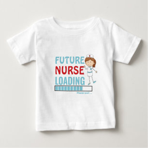 T-shirt Pour Bébé Chargement futur de l'infirmière Joyeux premier