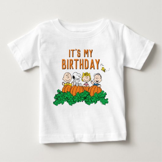 T-shirt Pour Bébé Charlie Brown et le Citrouille de Gang (Devant)