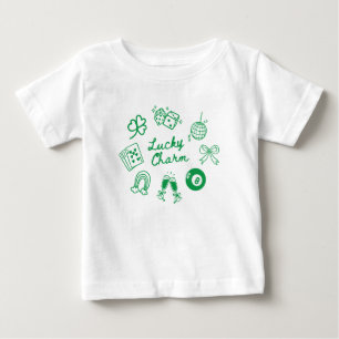 T-shirt Pour Bébé Charme Chanceux St Patrick Jour Trèfle Chanceux