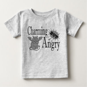 T-shirt Pour Bébé Charming mais en colère petit chat diable drôle ci