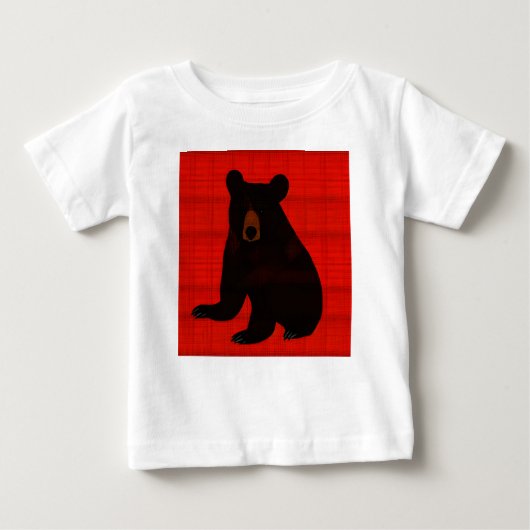T-shirt Pour Bébé Charming Story Book Black Bear Cub (Devant)