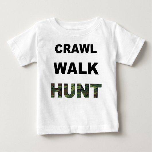 T-shirt Pour Bébé chasse à promenade de rampement (Devant)