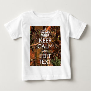 T-shirt Pour Bébé Chasseurs Automne Camouflage Gardez Le Calme Votre