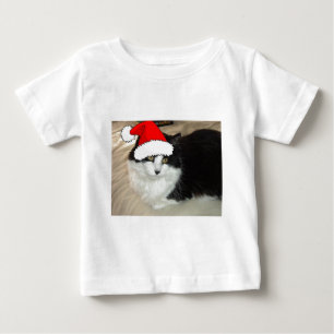 T-shirt Pour Bébé Chat à poil noir et blanc