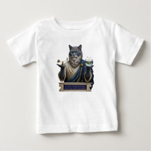 T-shirt Pour Bébé Chat Archimède Bleu Russe