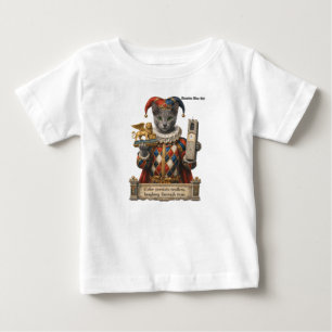 T-shirt Pour Bébé Chat Arlequin Bleu Russe