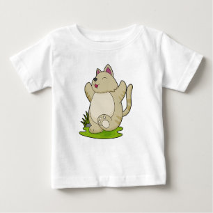 T-shirt Pour Bébé Chat au Yoga
