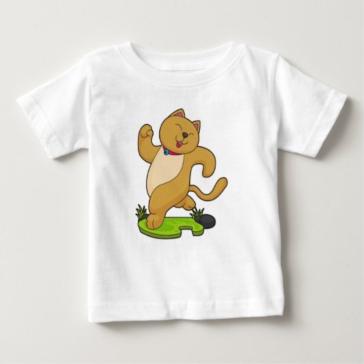 T-shirt Pour Bébé Chat avec Choker à l'exécution (Devant)
