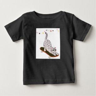 T-shirt Pour Bébé Chat avec la planche