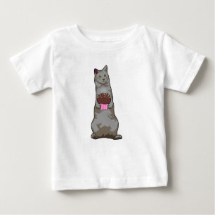 T-shirt Pour Bébé Chat avec muffin
