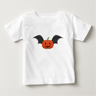 T-shirt Pour Bébé Chat Citrouille d'Halloween