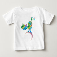 Chat Coloré Sur Crescent Moon