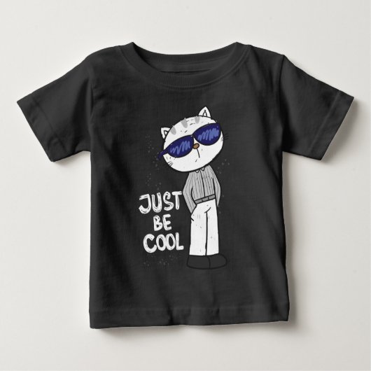 T-shirt Pour Bébé Chat cool bébé (Devant)
