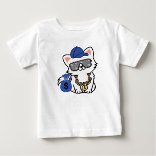 T-shirt Pour Bébé Chat de dessin animé Cool Cash