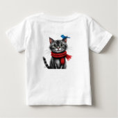 T-shirt Pour Bébé Chat de dessin animé mignon (Dos)