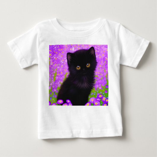 T-shirt Pour Bébé Chat de Gustav Klimt (Devant)