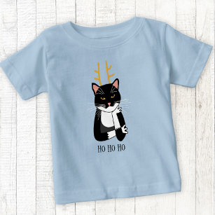 T-shirt Pour Bébé Chat de Noël Sarcastique