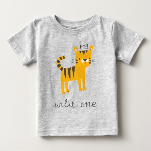 T-shirt Pour Bébé Chat de tigre sauvage (Devant)