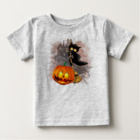 Chat effrayé par Citrouille Fun Halloween caractèr