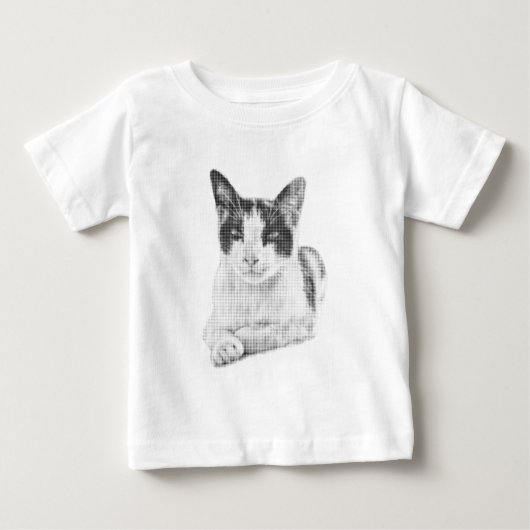 T-shirt Pour Bébé Chat en demi-teinte (Devant)