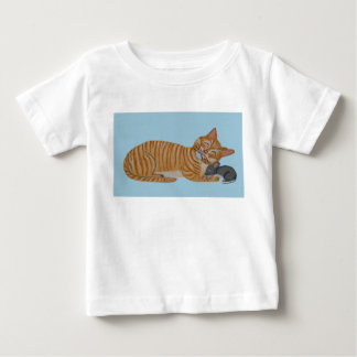 T-shirt Pour Bébé Chat et souris endormis