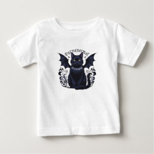 T-shirt Pour Bébé Chat gothique avec ailes de chauve-souris