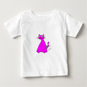 T-shirt Pour Bébé Chat gras rose