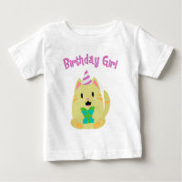 Chat Jaune Douce Fille Anniversaire