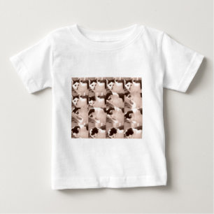T-shirt Pour Bébé Chat Kitty/Photo noir et blanc