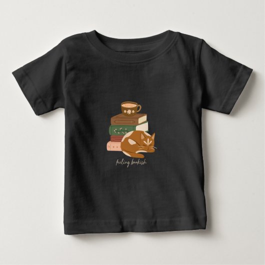 T-shirt Pour Bébé Chat livresque (Devant)