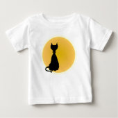 T-shirt Pour Bébé Chat & Lune Fun Kitty Cartoon pour Baby Shirt (Devant)