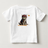 T-shirt Pour Bébé chat mignon déguisé en écossais (Dos)