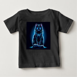 T-shirt Pour Bébé Chat néon fond vif-97948